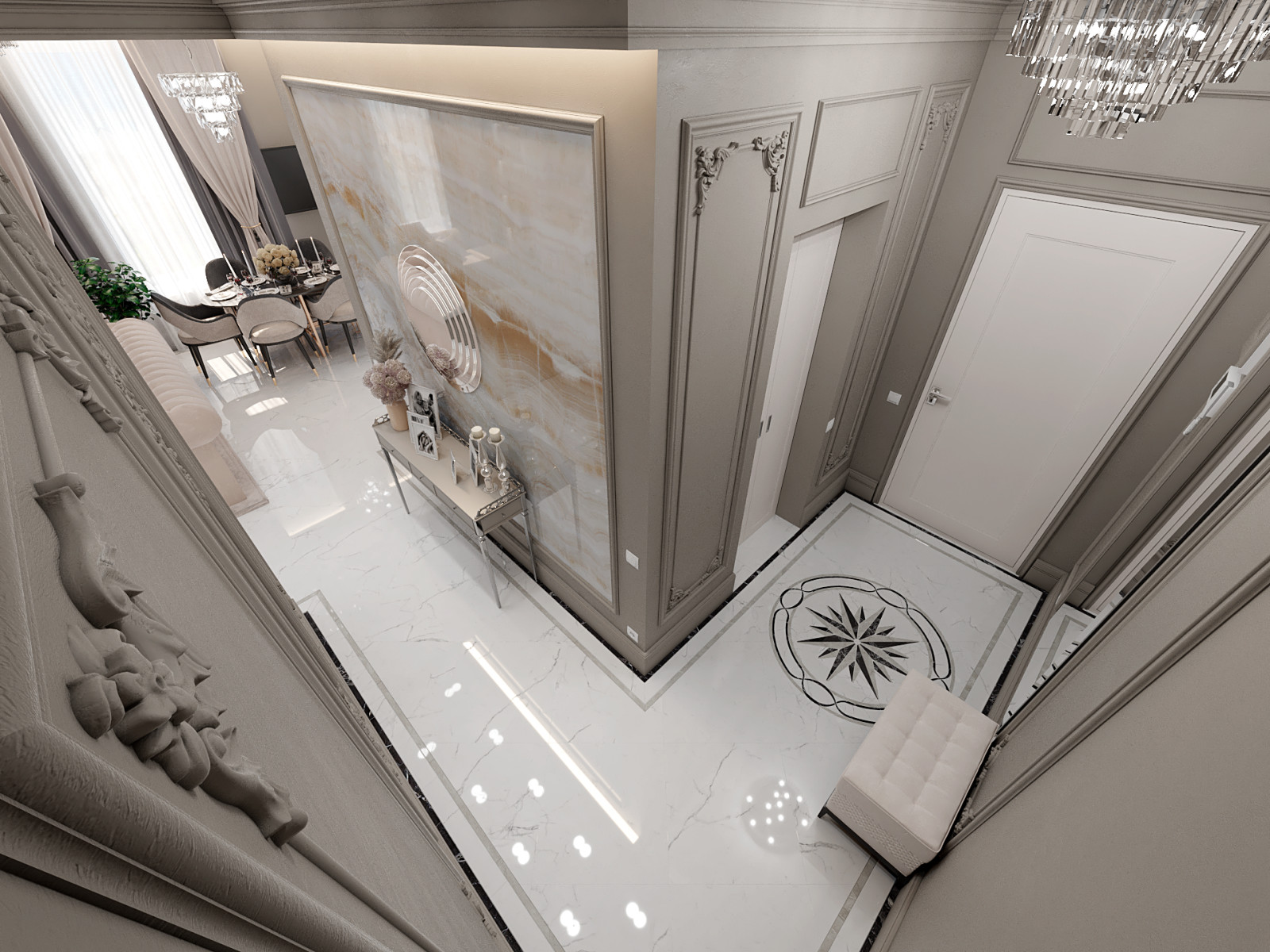 Гостиная в современном стиле в ЖК "Сердце Столицы"