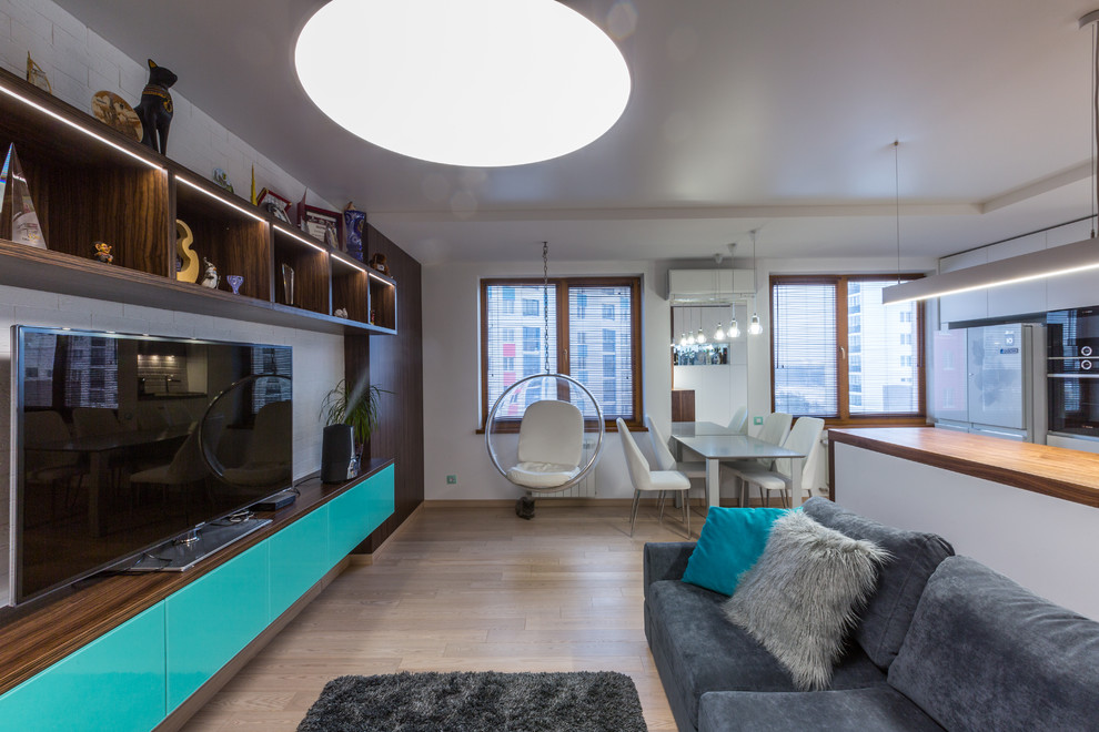 Квартира в современном стиле с элементами скандинавского