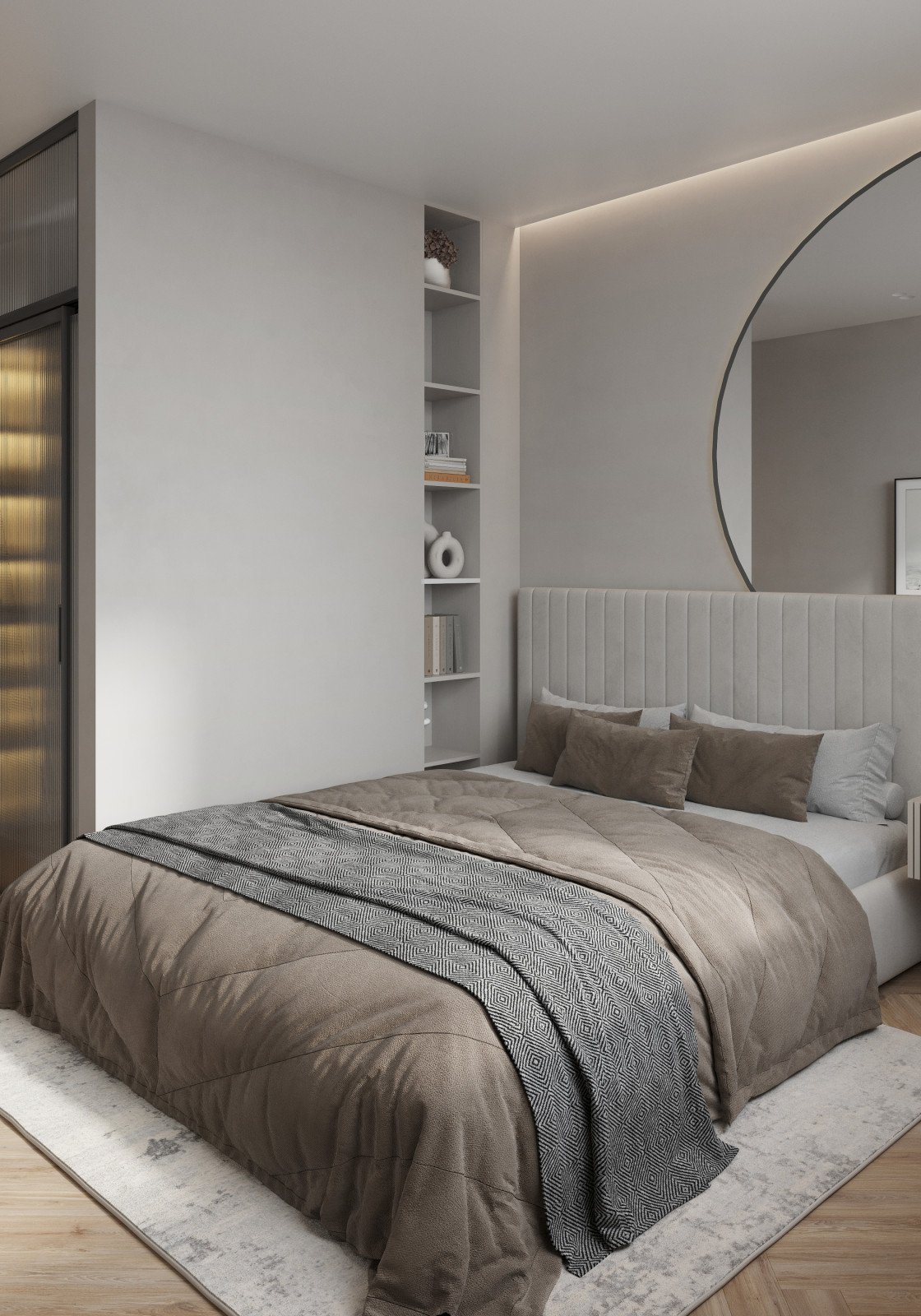 Современный интерьер квартиры 54 м² для молодой пары