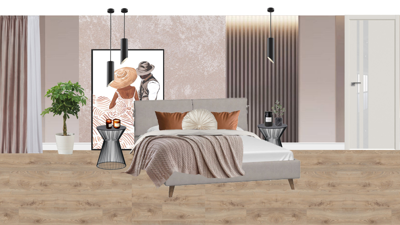 Обложка проекта: Спальня для квартиры в г.Александров. Визуализация и реализация