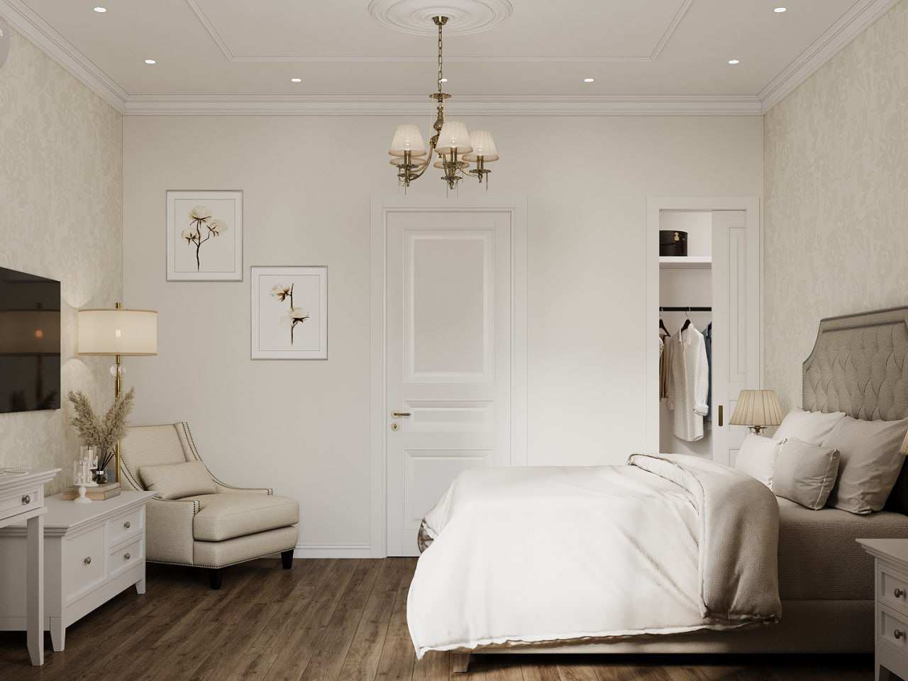 Дизайн-проект квартиры в "Сталинке" в классическом стиле