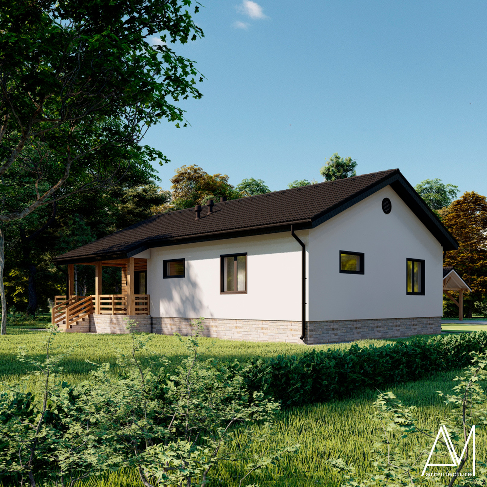 Каркасный дом в пригороде