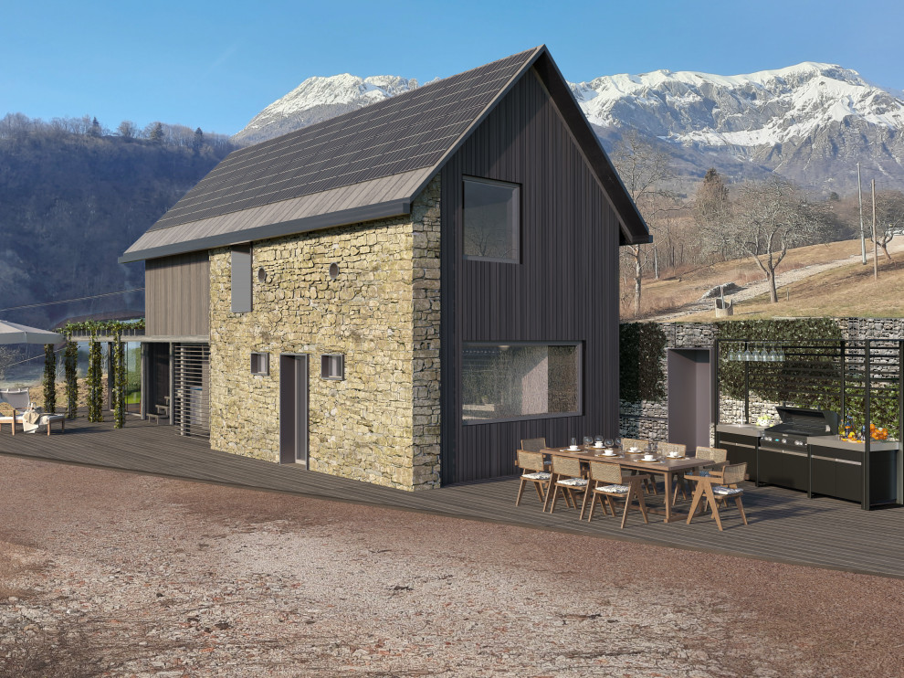 House rebuilding and new design of Summer house in Pradebon, Italy