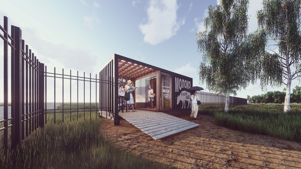 Обложка проекта: Проект сельского магазина молочной продукции.