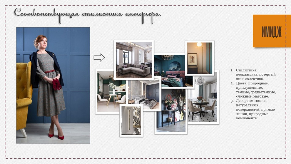 Обложка проекта: Подбор стилистики интерьера по имиджу