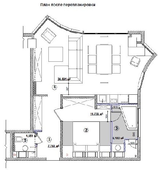 Обложка проекта: Дизайн-проект двухкомнатной квартиры 58 кв.м ЖК "Волгоград-Сити", г.Волгоград