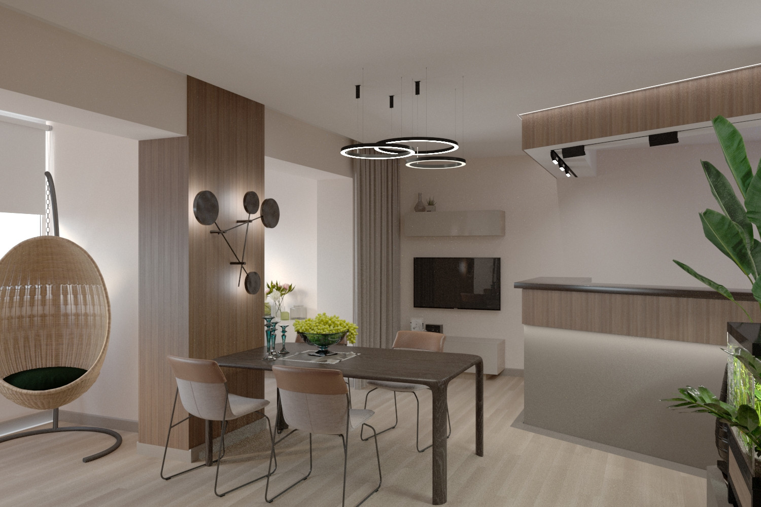 Кухня-гостиная: союз легкости и брутальности