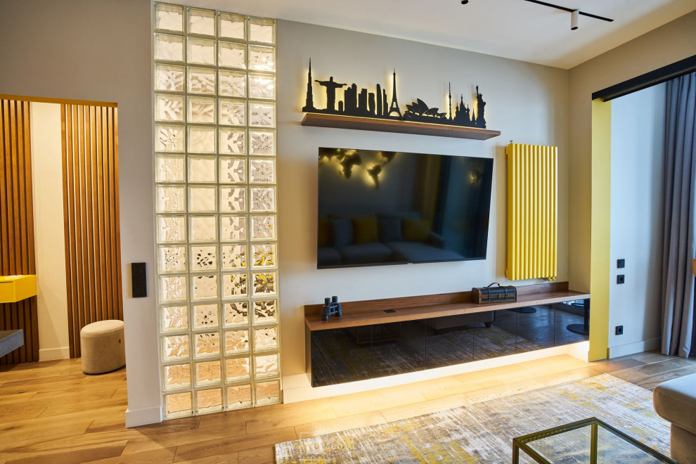 Стильный интерьер с жёлтыми акцентами