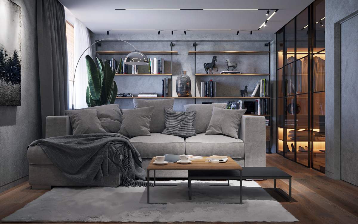 Обложка проекта: Интерьер с мужским характером в ЖК "Русский дом"