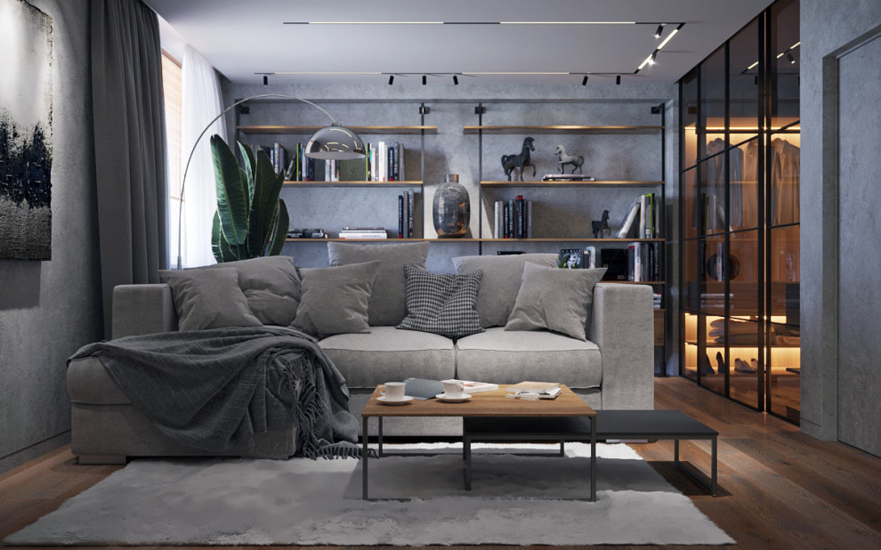 Обложка проекта: Интерьер с мужским характером в ЖК "Русский дом"