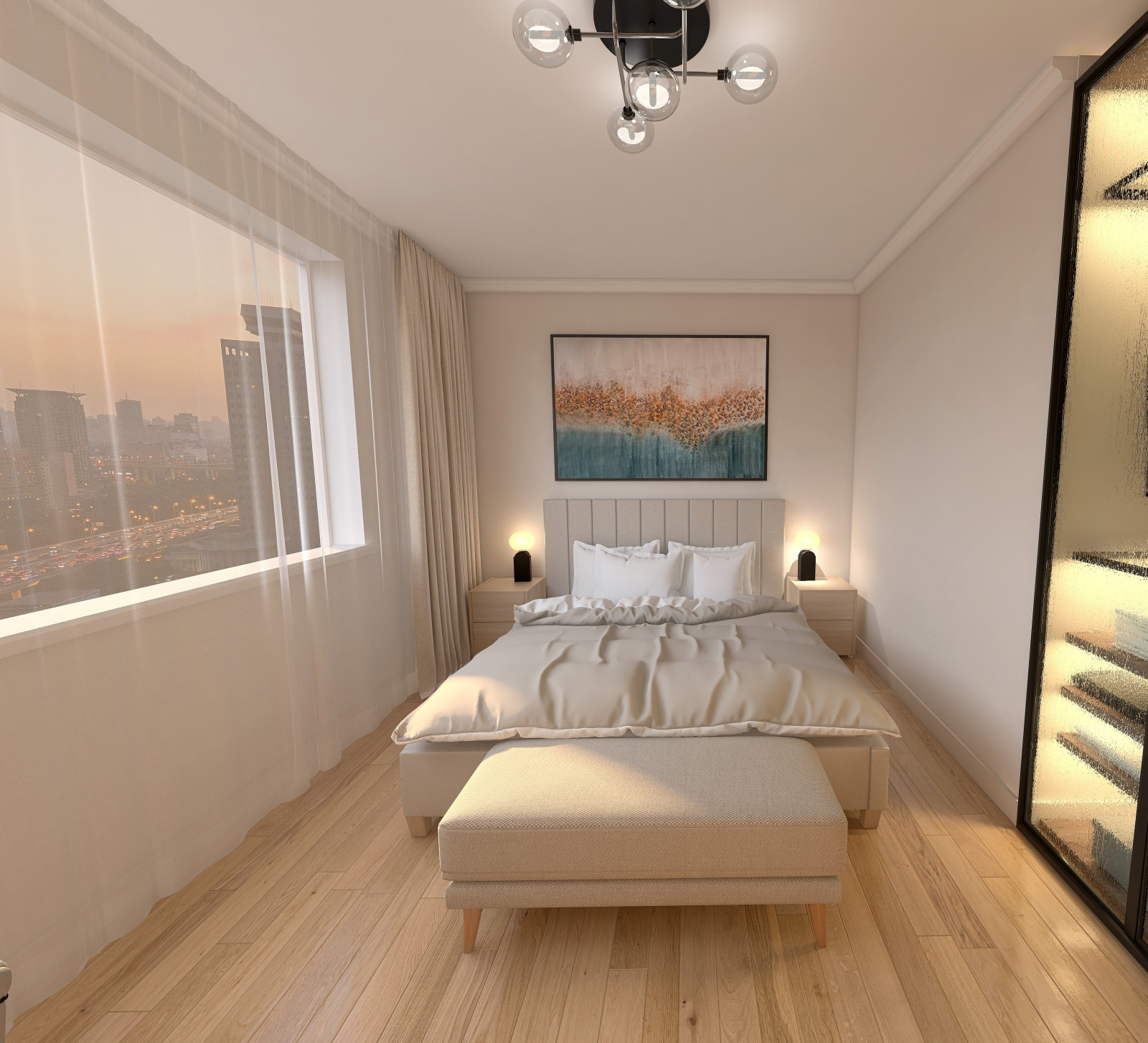 Спальня с гардеробная