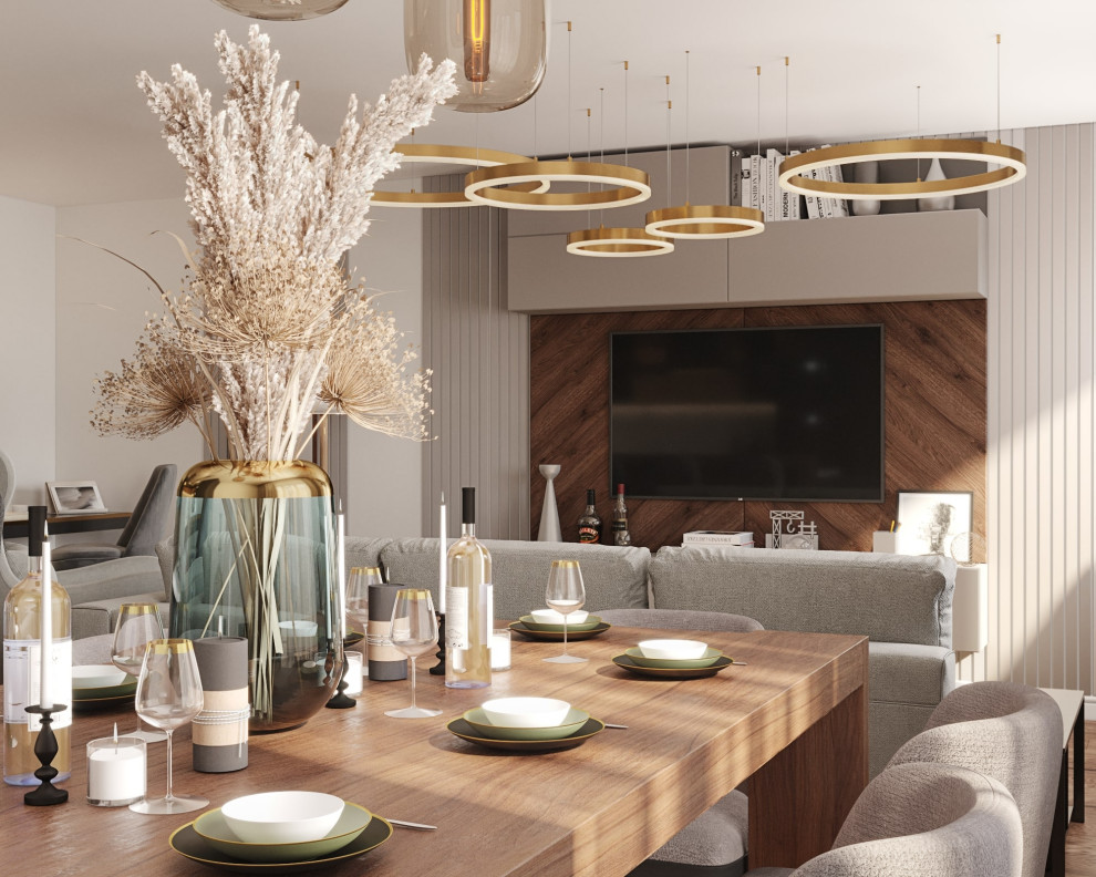 Кухня-гостиная и ванная на Комендантском проспекте