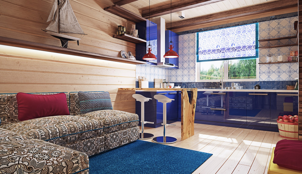 Кухня - гостинная в банном домике