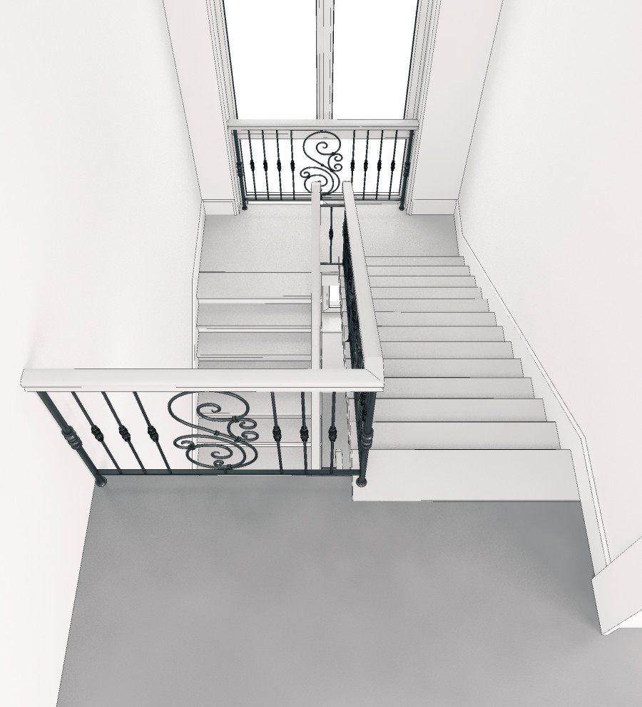 Облицовка каркаса массивом Ясеня+кованное ограждение