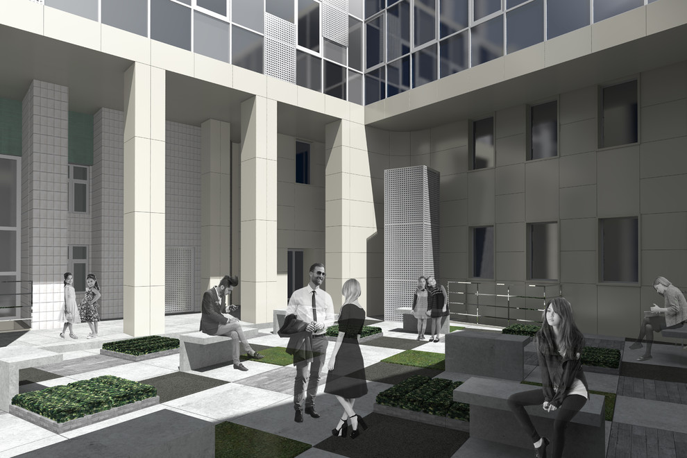 Обложка проекта: Внутренний двор театра.