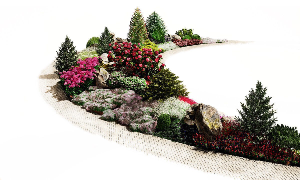 Рокарий на горке