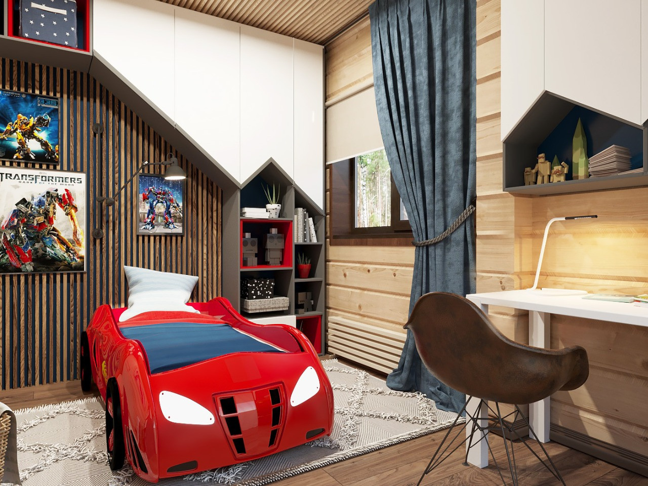 детская в доме из бруса