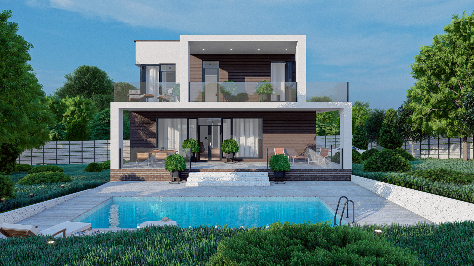 Дом с плоской крышей