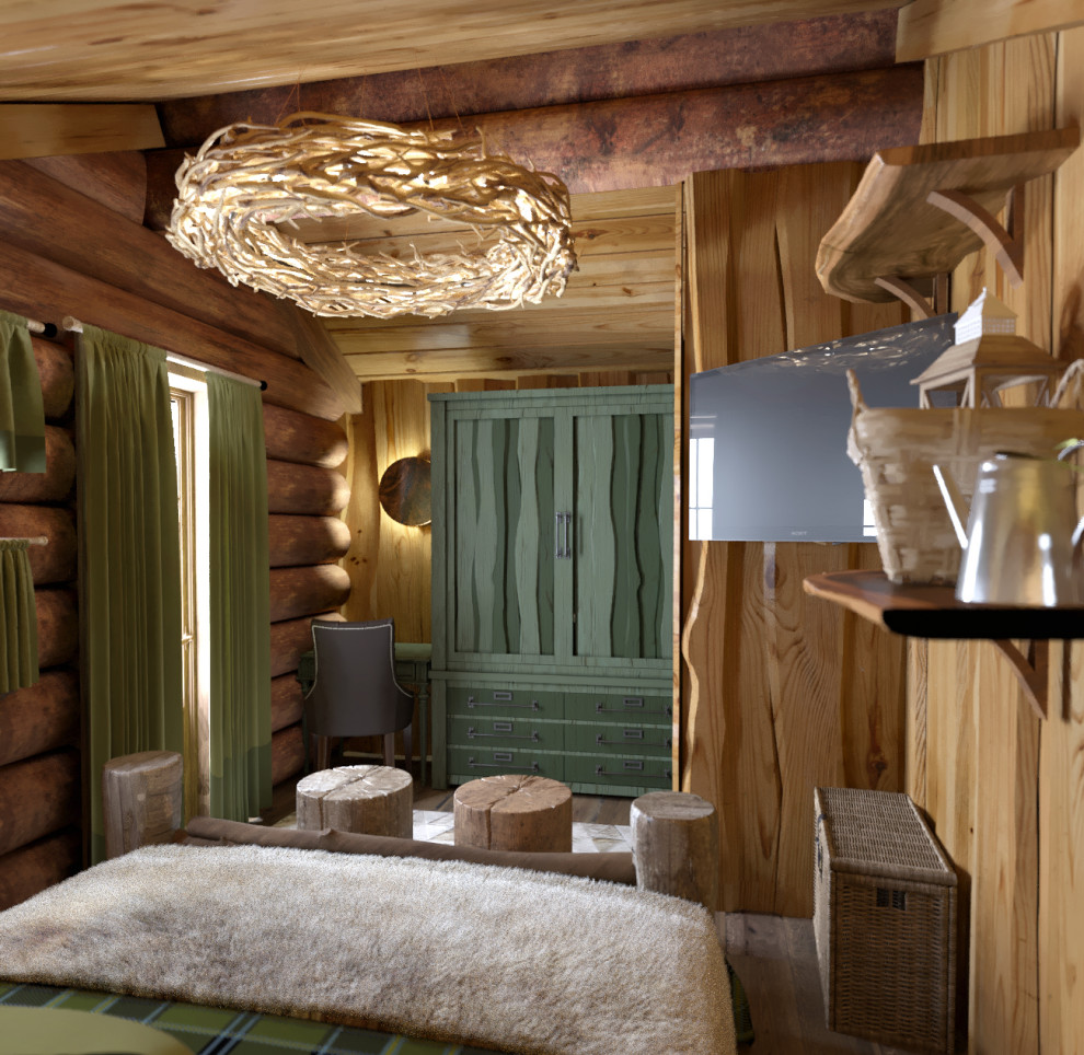 Гостевой деревянный домик, 2 этажа,