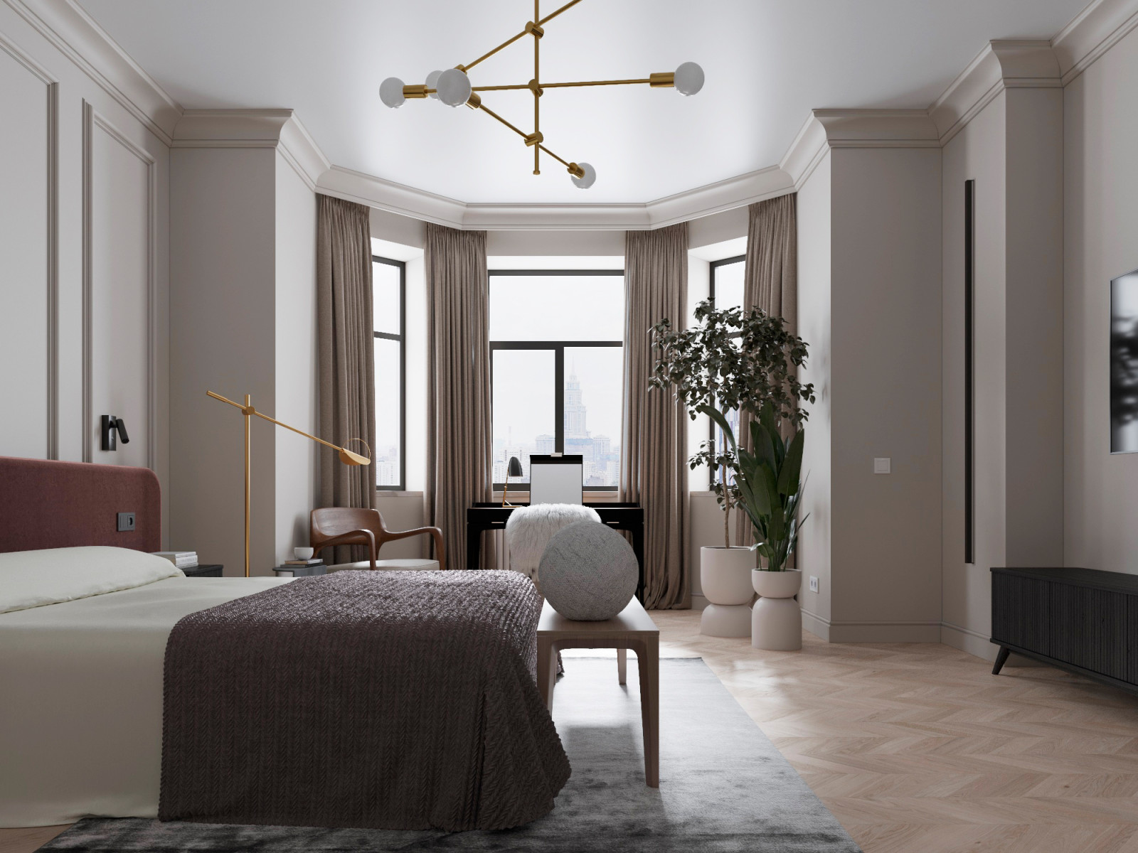 СПАЛЬНЯ С ЭРКЕРОМ