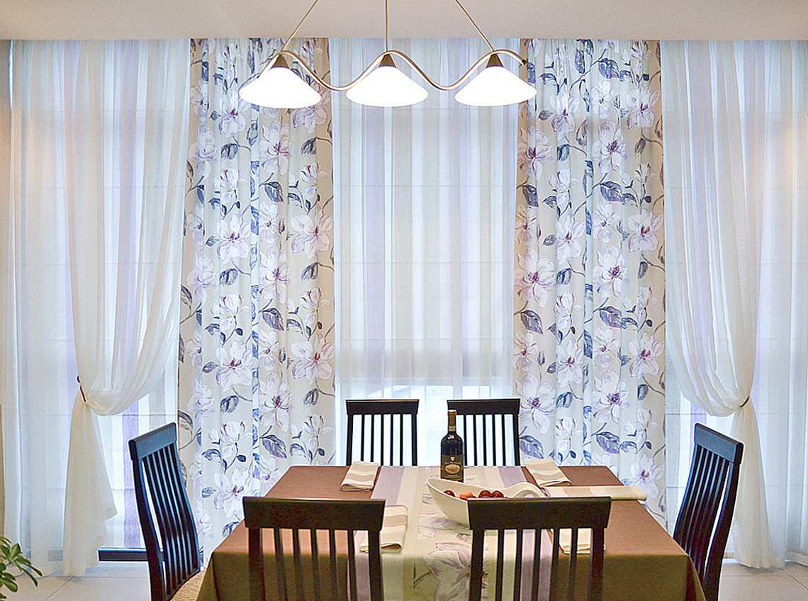 Обложка проекта: «Сиреневая нежность» текстильное оформление обеденной зоны