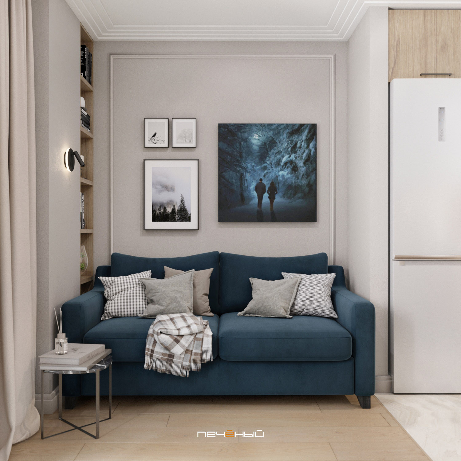 Гармоничный проект трёхкомнатной квартиры