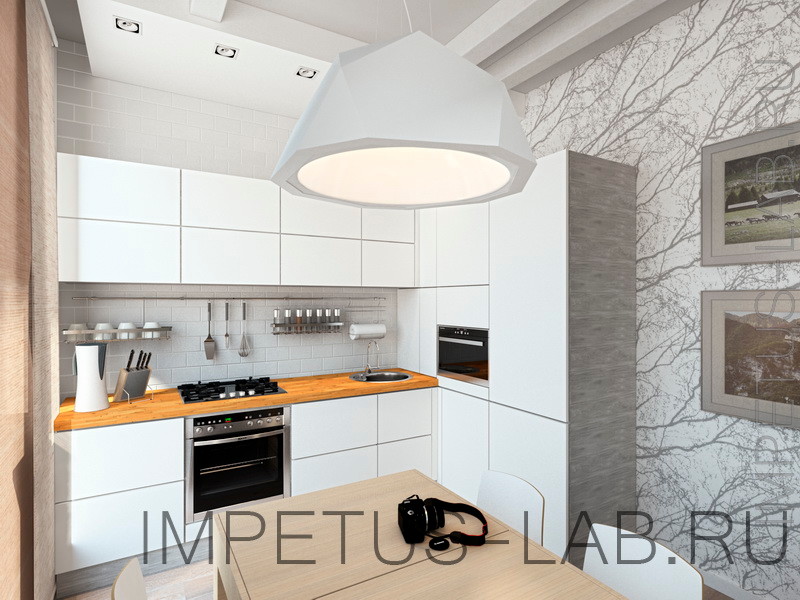 Дизайн- проект квартиры площадью 62,1 кв. м. выполненный в стилистике "LOFT".