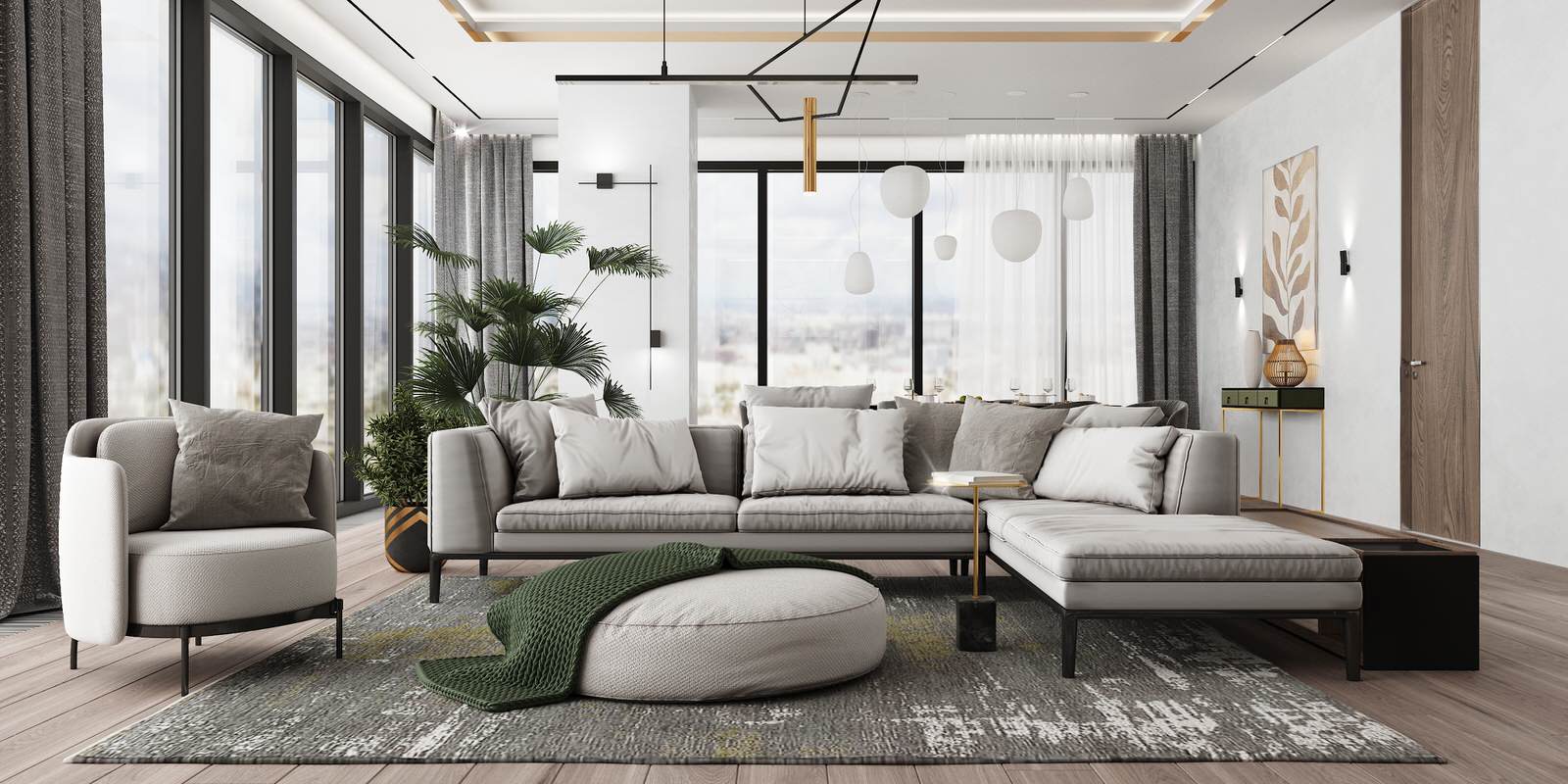 Дизайн квартиры в башне ОКО в Москва-Сити