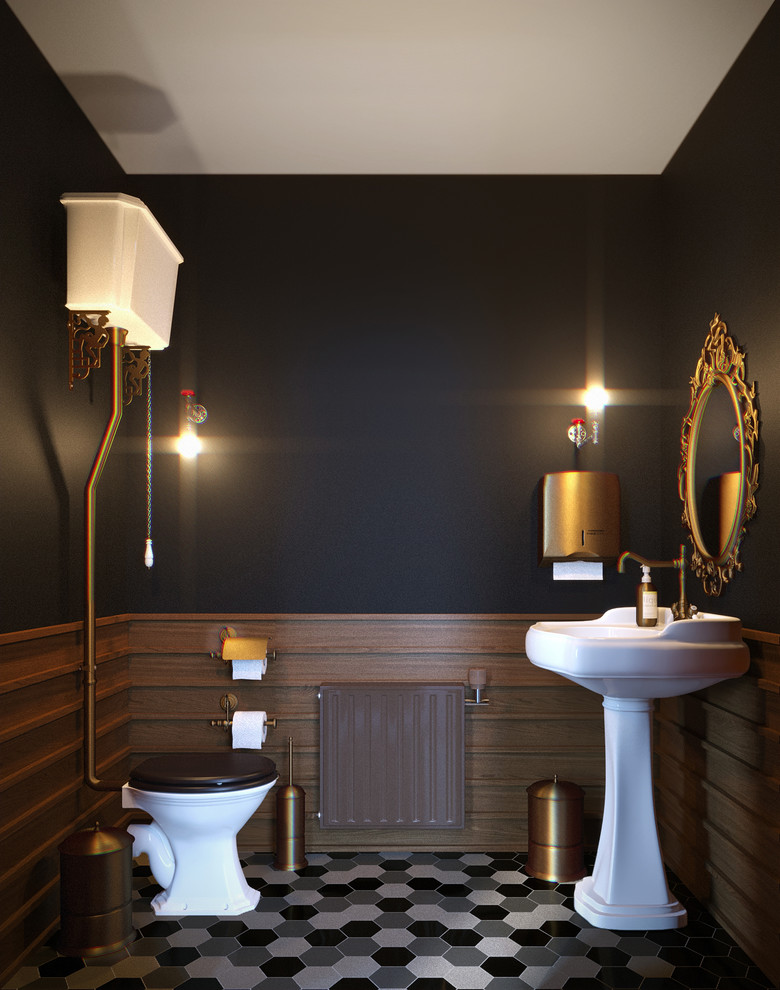 Дизайн-проект интерьеров санузлов в ресторане