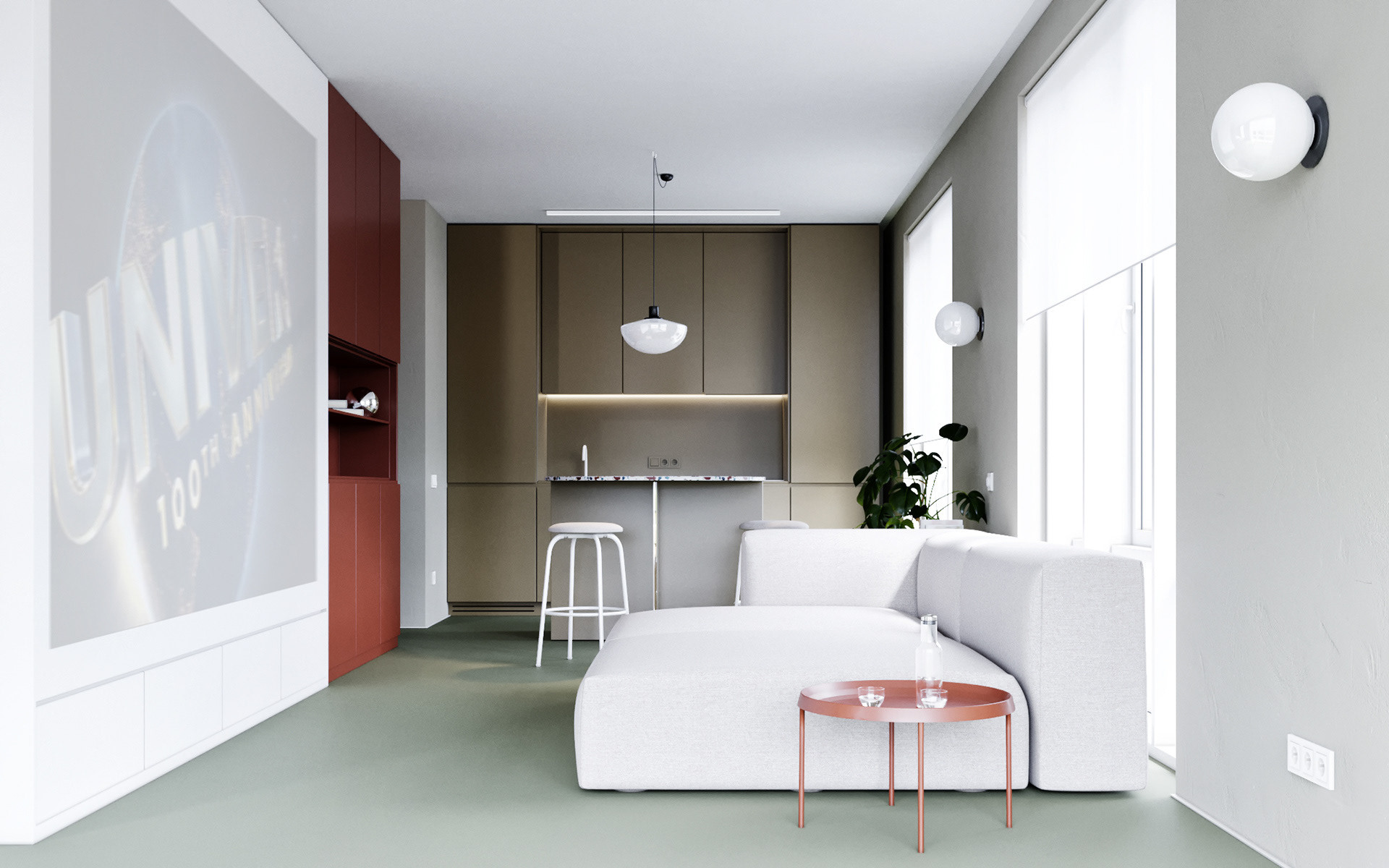 Houzz Украина: Квартира с круговой планировкой