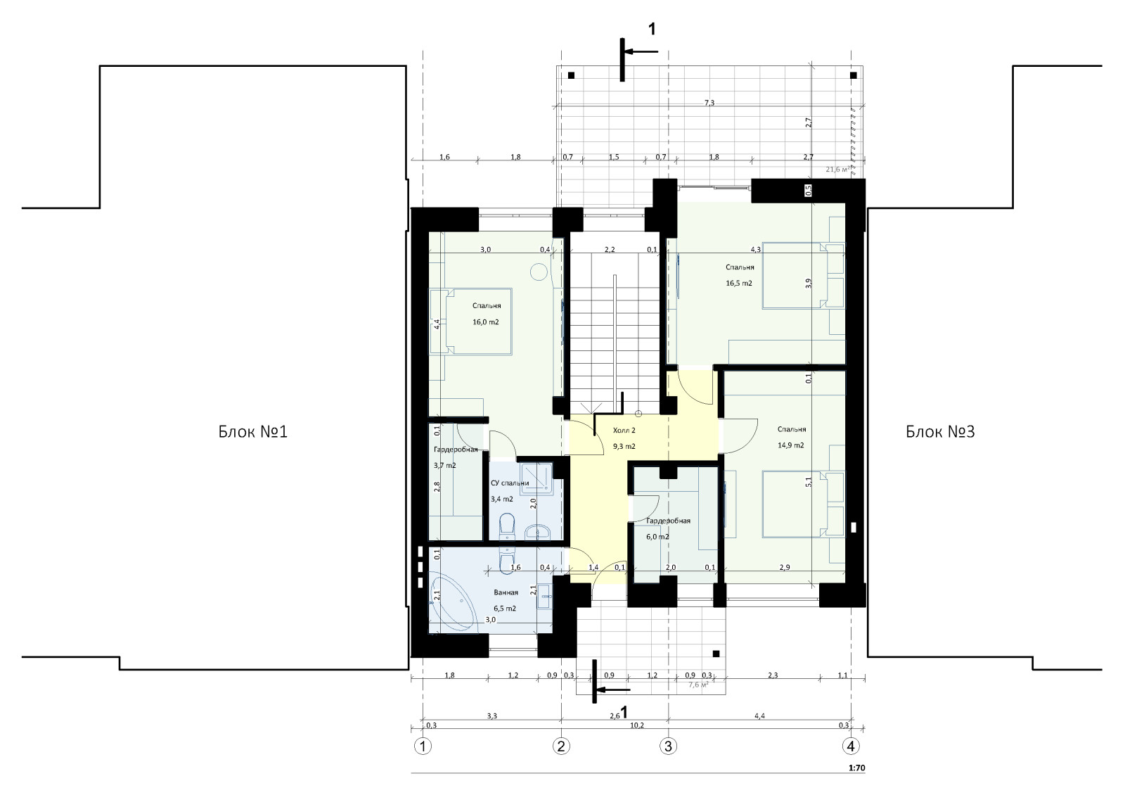 Обложка проекта: Блокированный жилой дом. Ставропольский район Самарской области