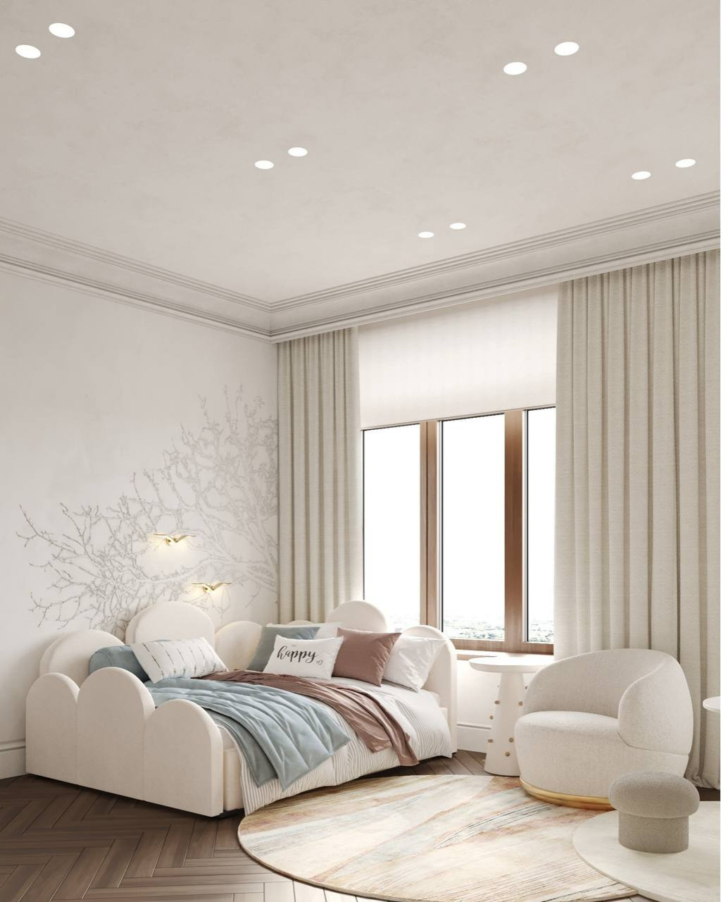 Нежная детская в приятных светлых тонах