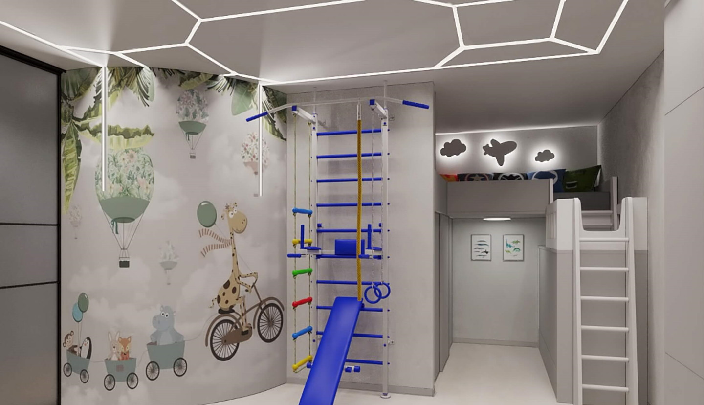 Обложка проекта: Необычный дизайн освещения детской комнаты