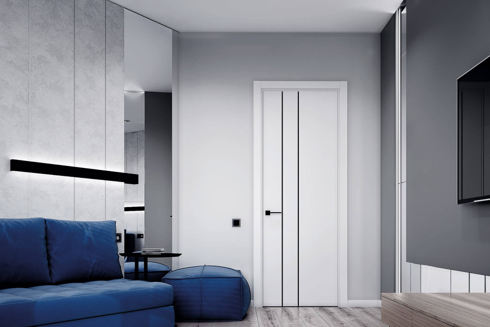 Современный дизайн в серых тонах, ЖК Панорама