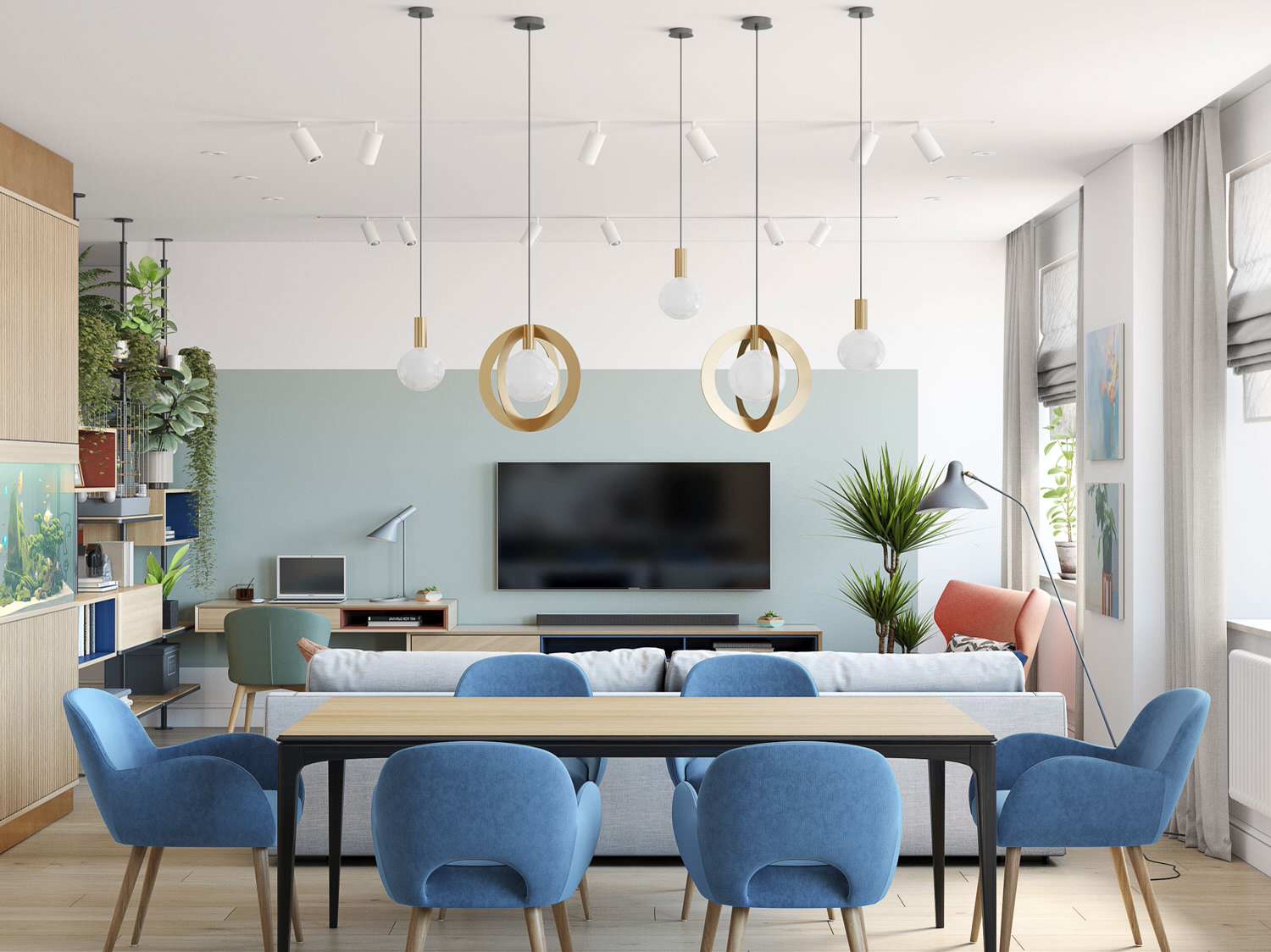 Дизайн интерьера четырехкомнатной квартиры в г. Москва