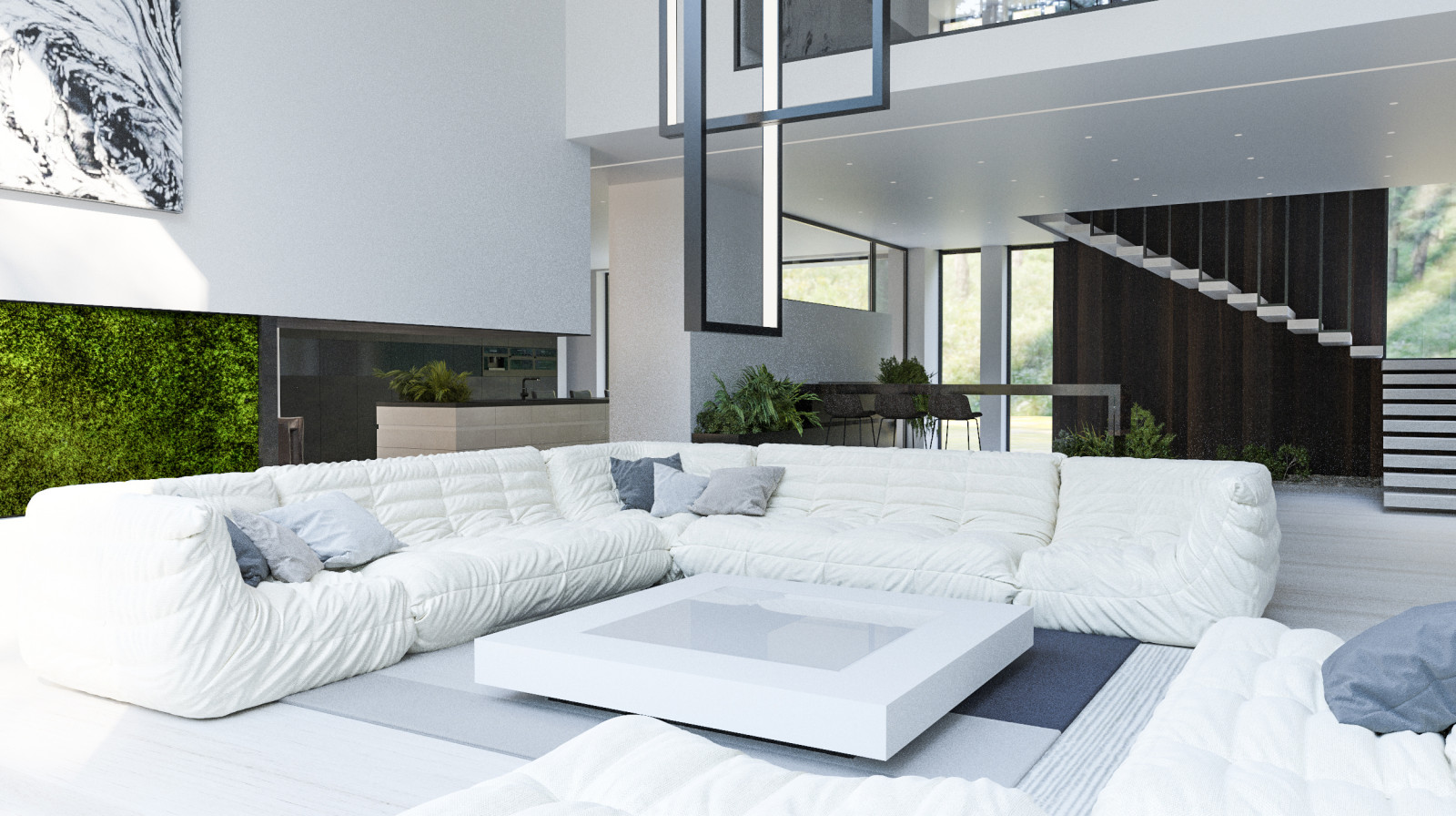 Проект загородного дома в стиле современный минимализм