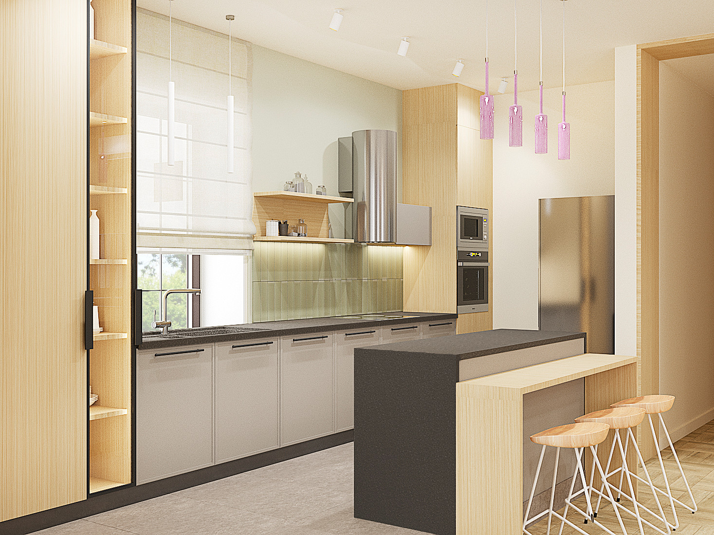 Кухня из проекта загородного дома для большой семьи