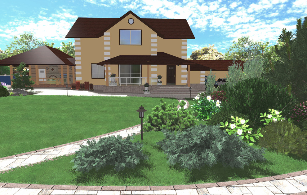 Сад с существующими природными посадками