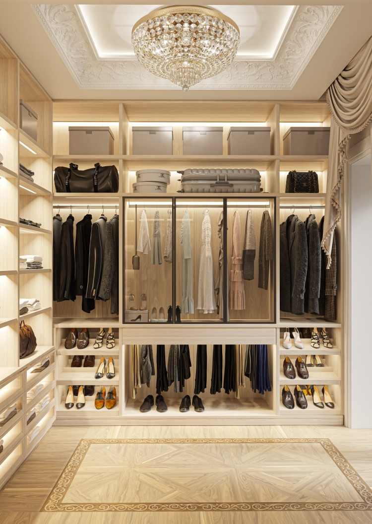 Гардеробная вход с спальнес выходом на тераса  2-ой этаж