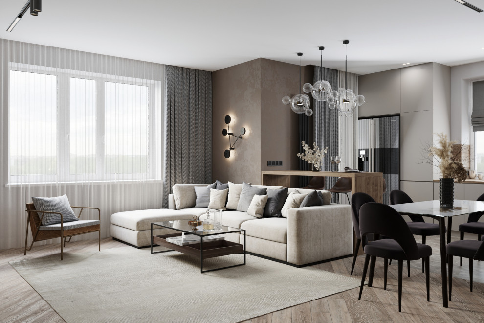 Обложка проекта: Дизайн-проект 3-х комнатной квартиры по улице Кирова для молодой семьи.