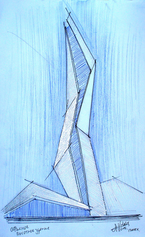 Обложка проекта: Размышление с карандашом - высотные здания