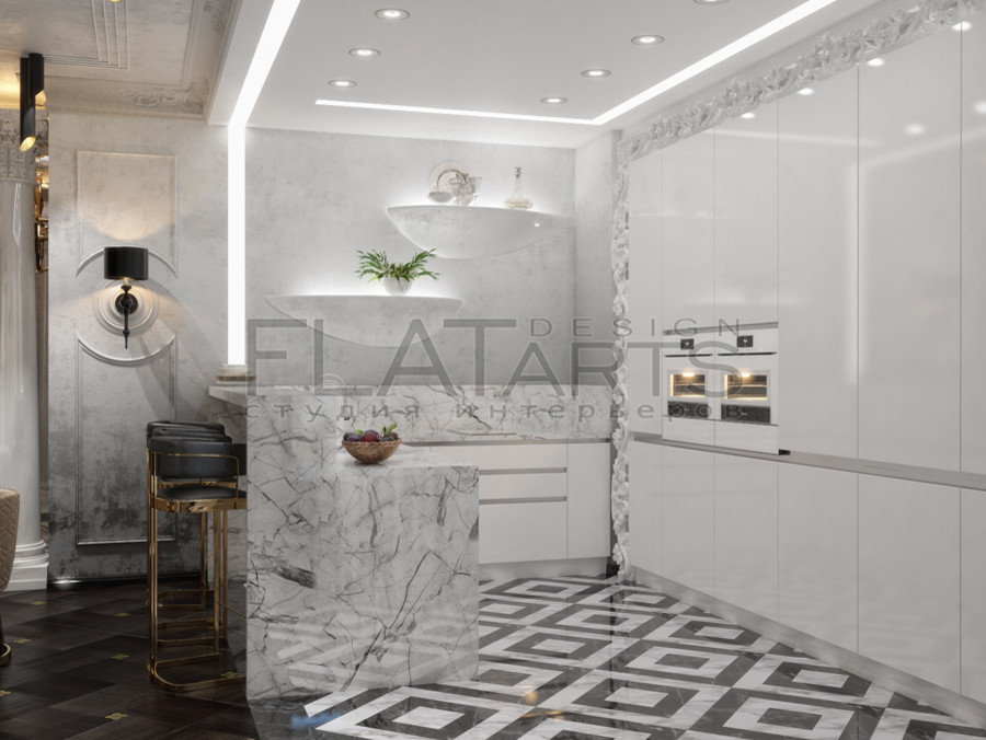 Арт-деко. Дизайн 4-ной квартиры 188кв.м