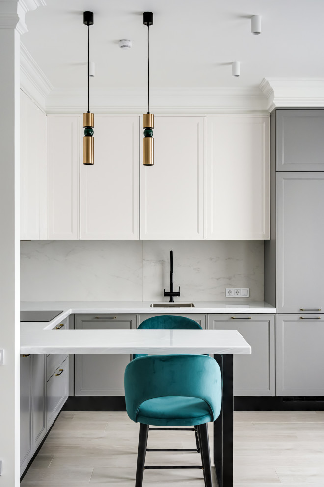 Лаконичная кухня в стиле неоклассика