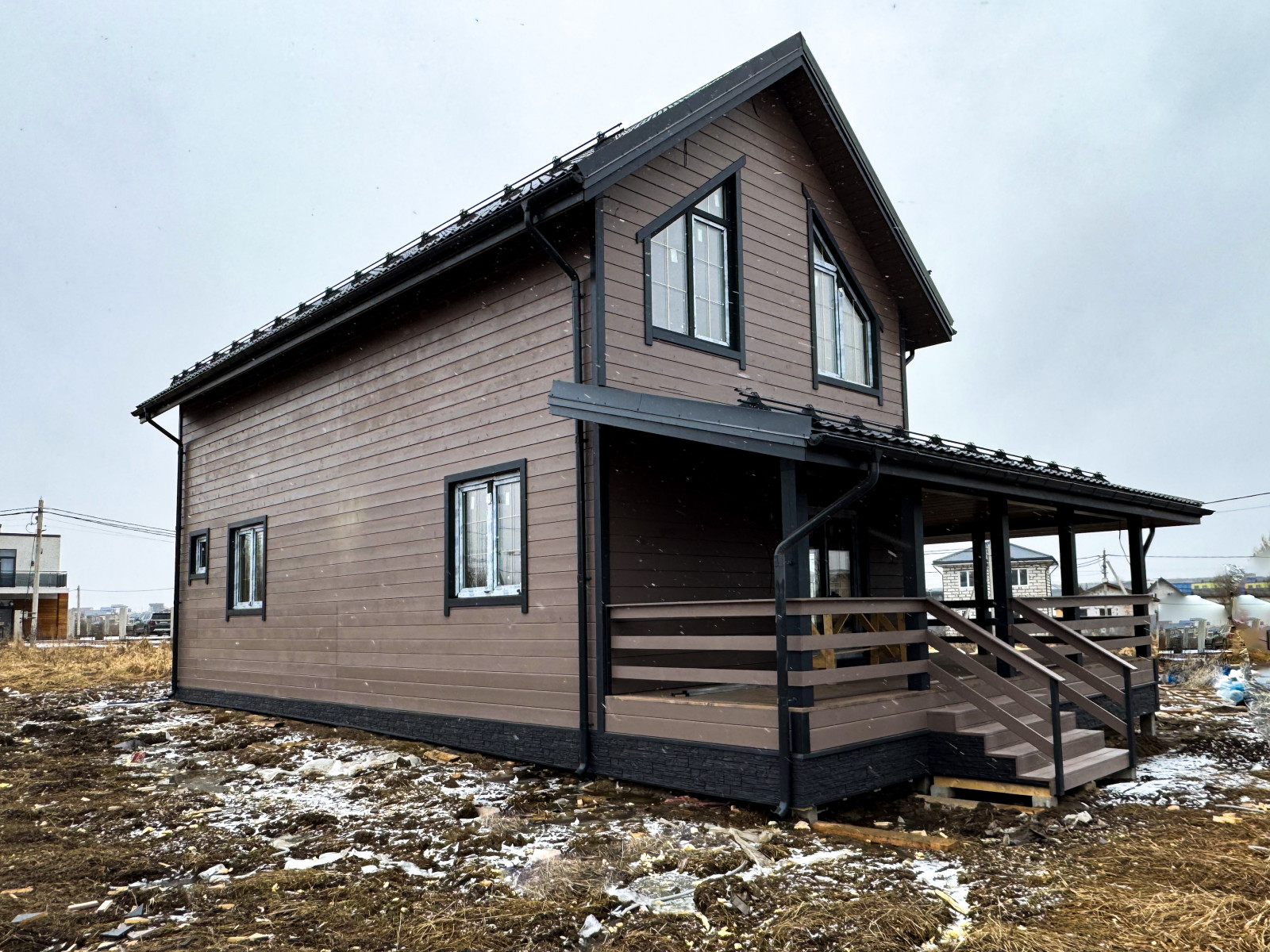 Строительство дома по Каркасной технологии в поселке Низино Ленинградской област