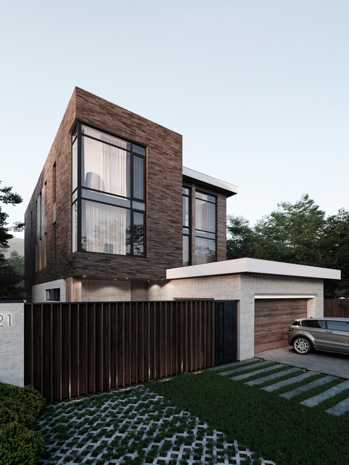 современный жилой дом с лифтом