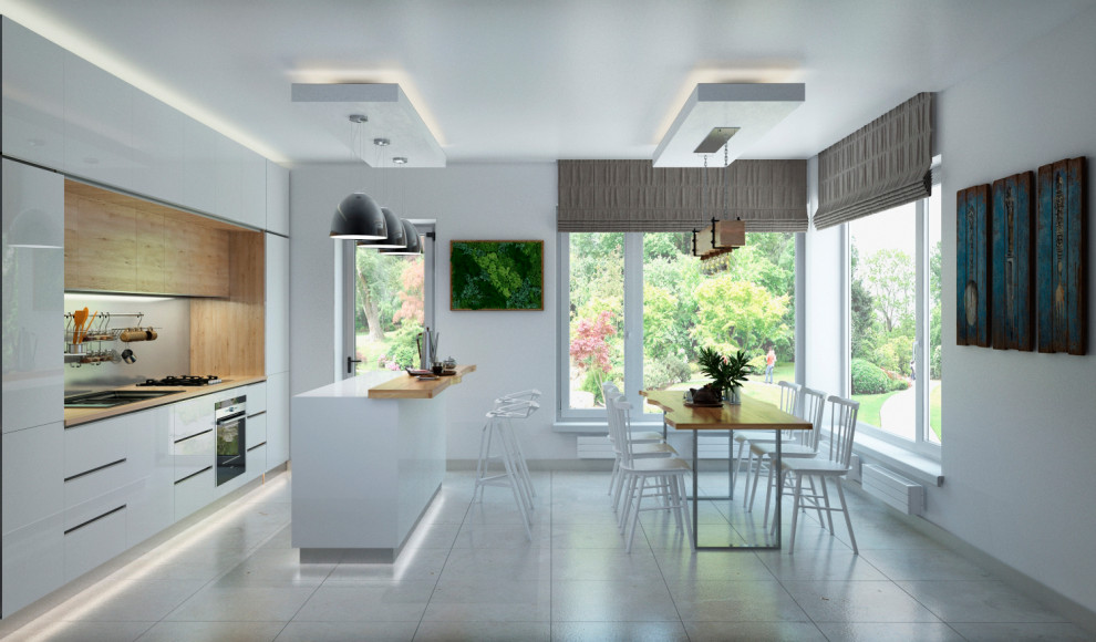 Дизайн интерьера двухэтажного жилого дома