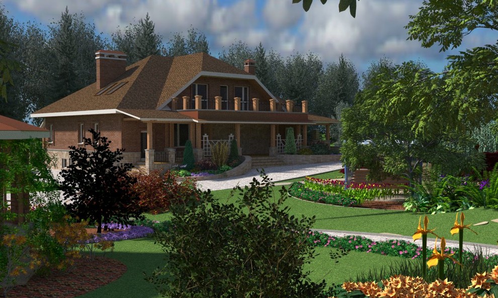 Обложка проекта: Ландшафтный дизайн приусадебного участка. 2017.