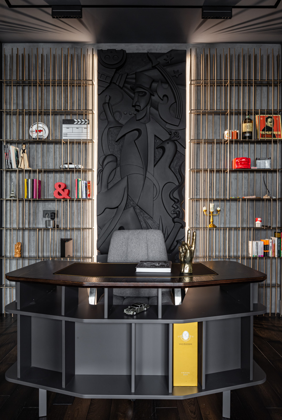 Черный интерьер 66 м.кв.