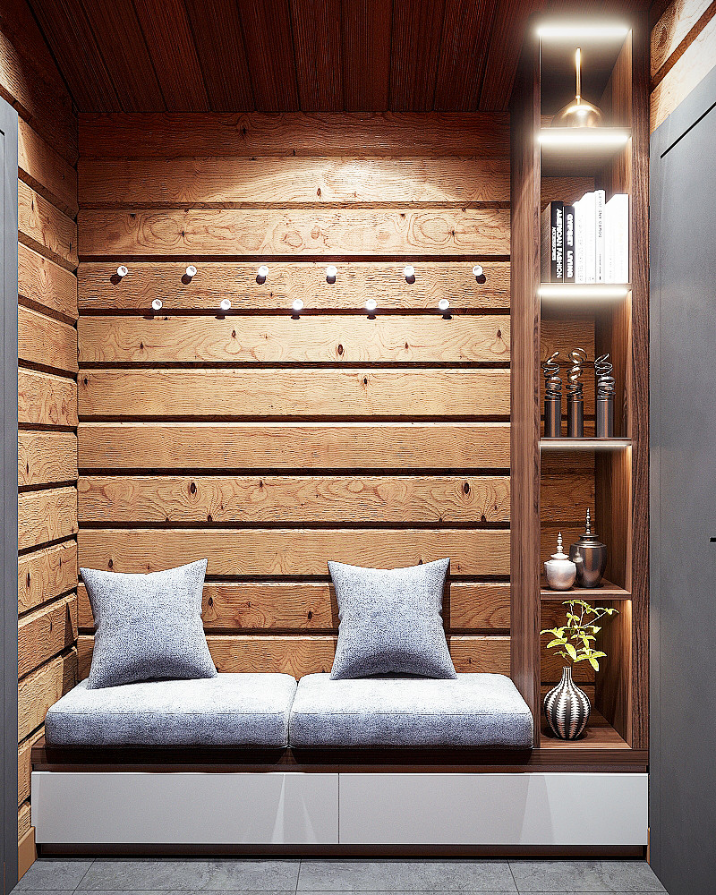 Современная баня, интерьер