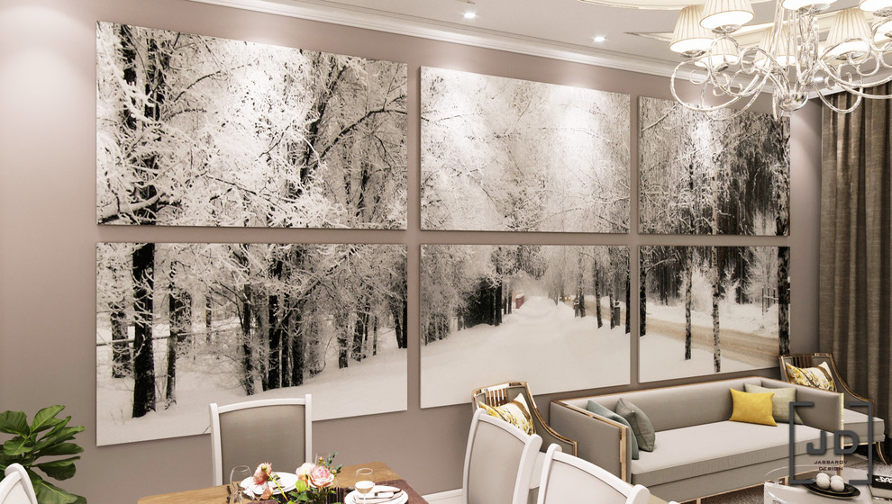 Дизайн проект гостиной в частном доме